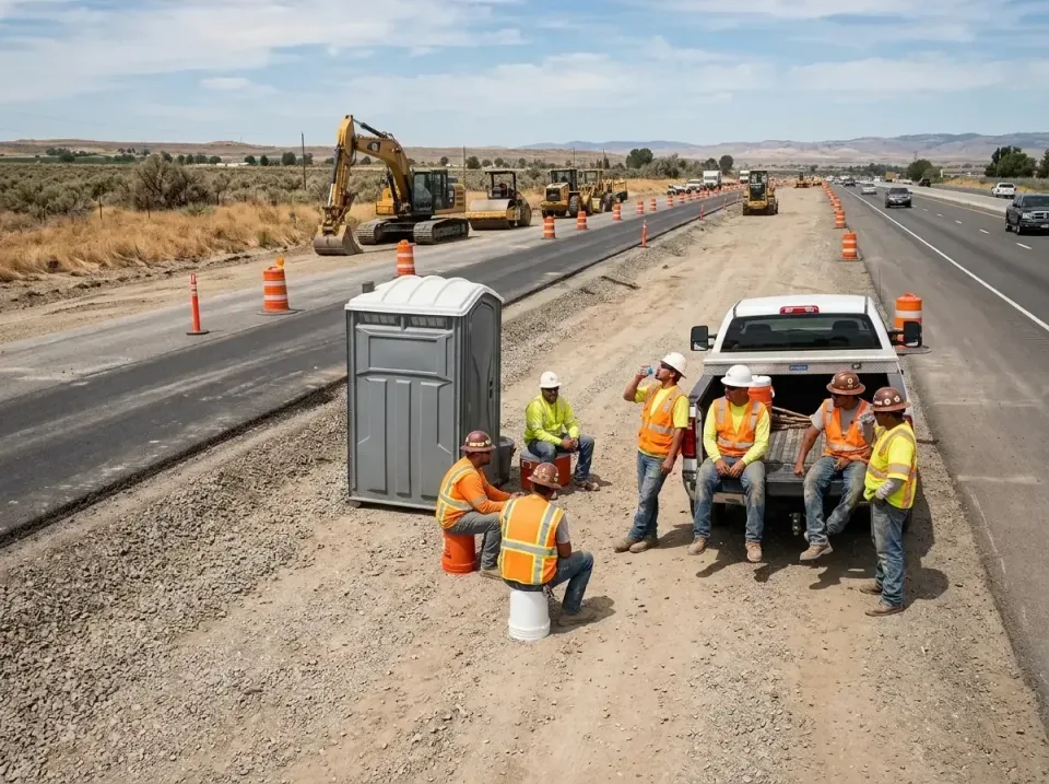 highway-road-construction-crew-007 — frequently asked questions, Porta Potty and Restroom Rentals in Bret Harte, CA